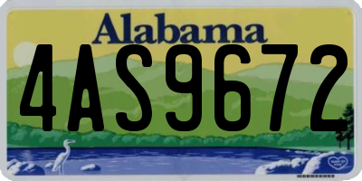 AL license plate 4AS9672