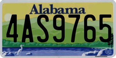 AL license plate 4AS9765