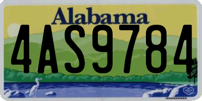 AL license plate 4AS9784