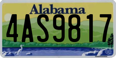 AL license plate 4AS9817