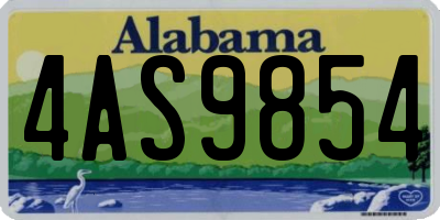AL license plate 4AS9854