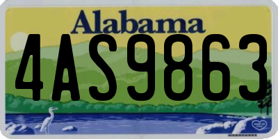 AL license plate 4AS9863