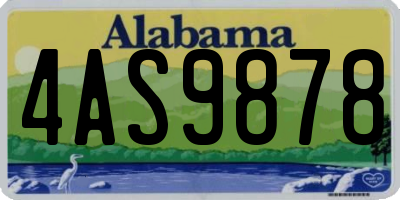 AL license plate 4AS9878