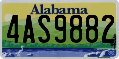 AL license plate 4AS9882