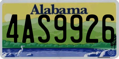 AL license plate 4AS9926