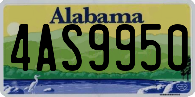 AL license plate 4AS9950
