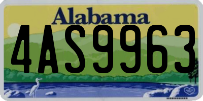 AL license plate 4AS9963