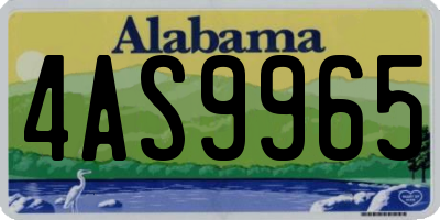 AL license plate 4AS9965