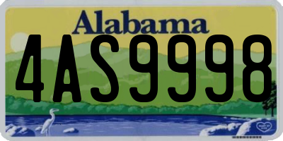 AL license plate 4AS9998