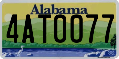 AL license plate 4AT0077