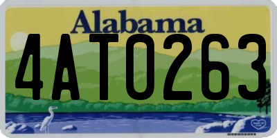 AL license plate 4AT0263