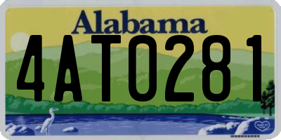 AL license plate 4AT0281