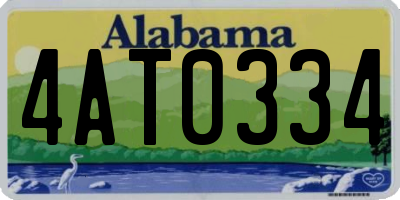 AL license plate 4AT0334