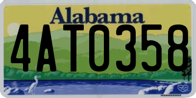AL license plate 4AT0358