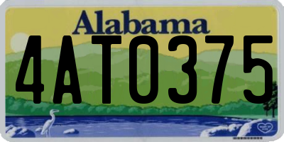 AL license plate 4AT0375