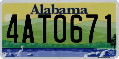AL license plate 4AT0671