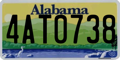 AL license plate 4AT0738