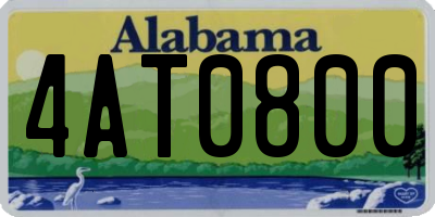 AL license plate 4AT0800