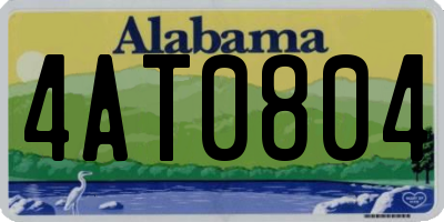 AL license plate 4AT0804