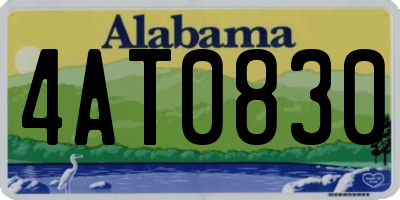 AL license plate 4AT0830