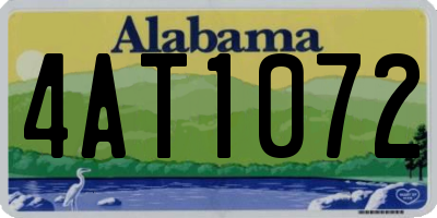 AL license plate 4AT1072