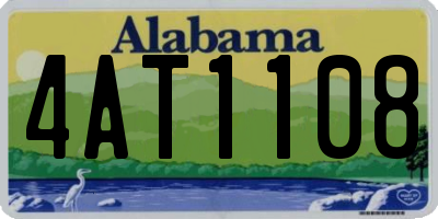 AL license plate 4AT1108