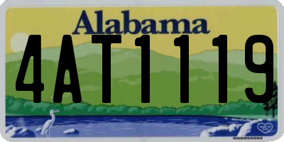 AL license plate 4AT1119