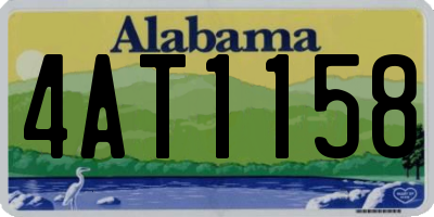 AL license plate 4AT1158