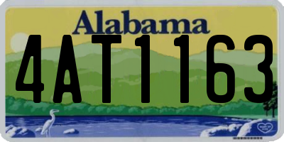AL license plate 4AT1163