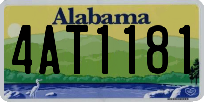 AL license plate 4AT1181