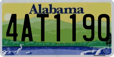 AL license plate 4AT1190