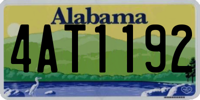 AL license plate 4AT1192
