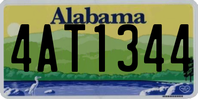 AL license plate 4AT1344