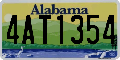 AL license plate 4AT1354