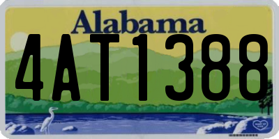 AL license plate 4AT1388