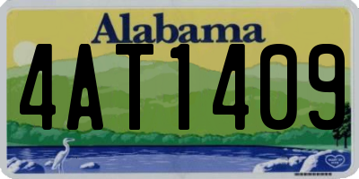 AL license plate 4AT1409