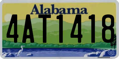 AL license plate 4AT1418
