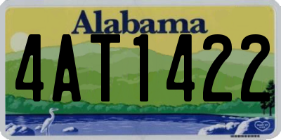 AL license plate 4AT1422