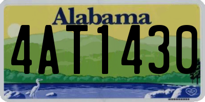 AL license plate 4AT1430