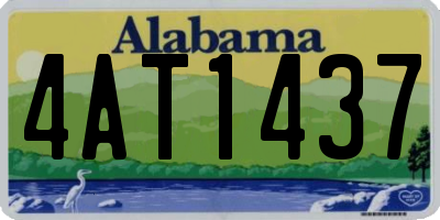 AL license plate 4AT1437