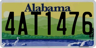 AL license plate 4AT1476