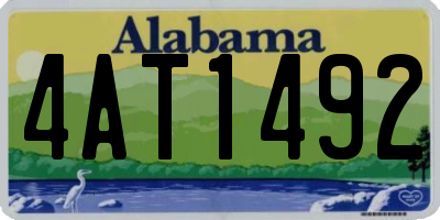 AL license plate 4AT1492