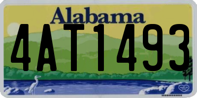 AL license plate 4AT1493