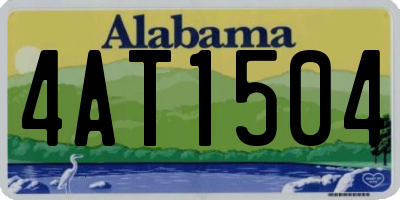 AL license plate 4AT1504