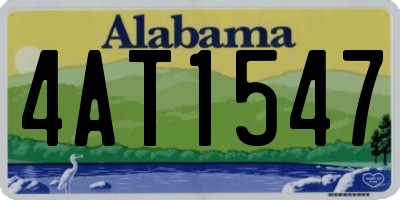 AL license plate 4AT1547