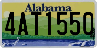 AL license plate 4AT1550