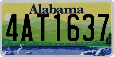 AL license plate 4AT1637