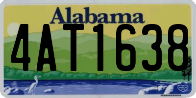 AL license plate 4AT1638