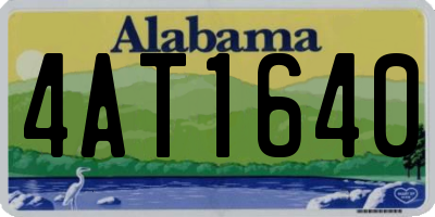 AL license plate 4AT1640