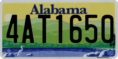 AL license plate 4AT1650